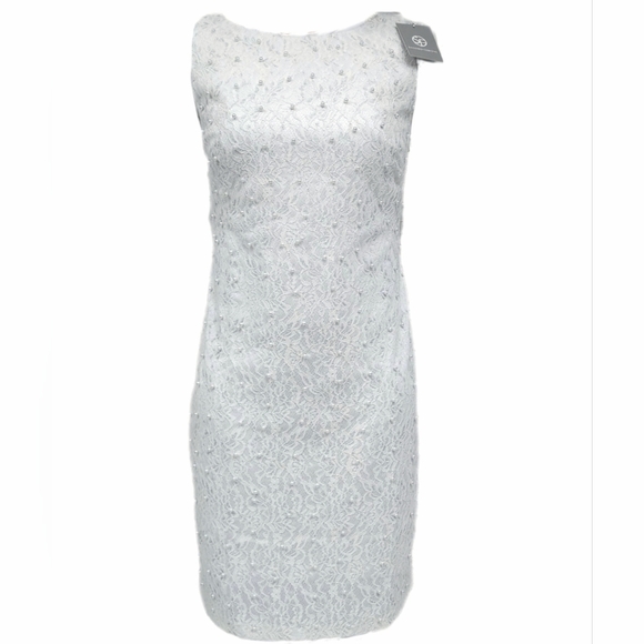 Sandro Ferrone Dresses & Skirts - White Dress with Beads Sandro Ferrone - Perfect for Special Occasions